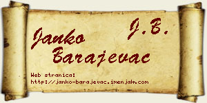 Janko Barajevac vizit kartica